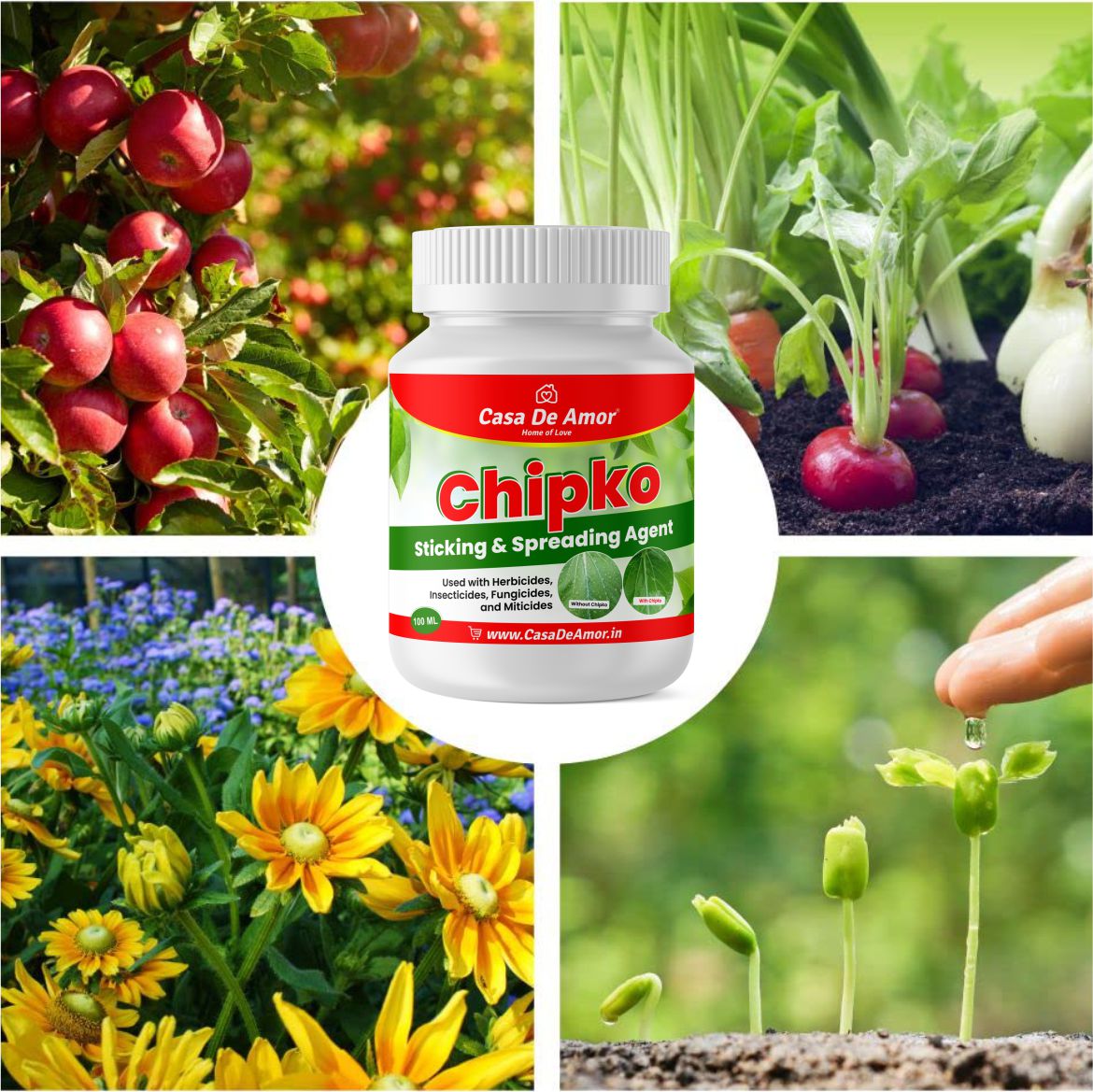 Casa De Amor Chipko Sticking & Spreading Agent (Used with Herbicides, Insecticides, Fungicides & Miticides) | Pest Control | Termite Treatment 