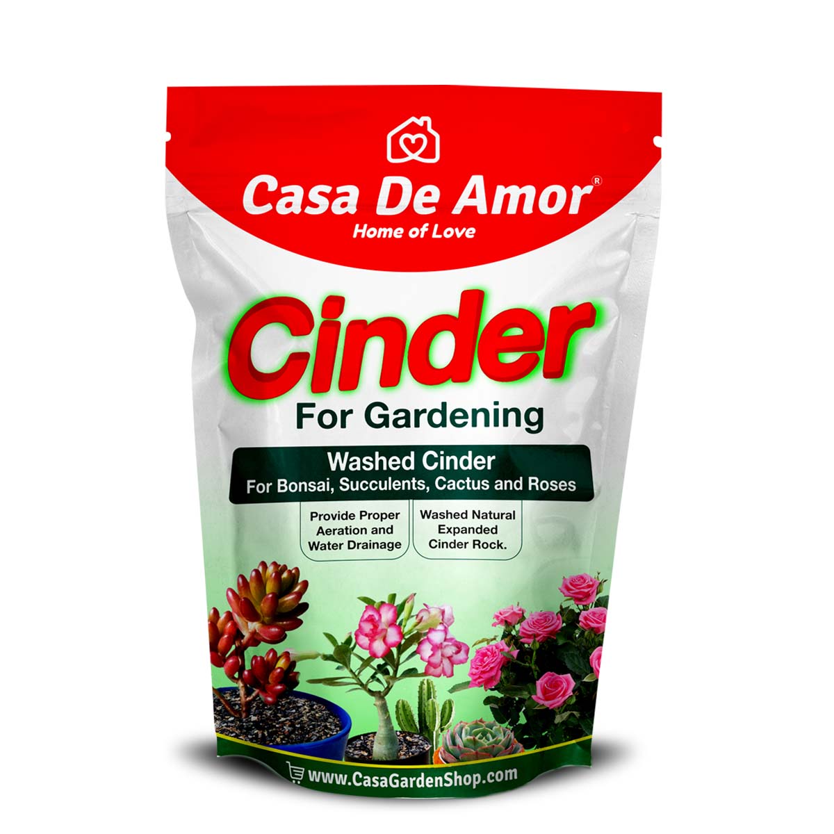 Cinder for Gardening, Washed, For Bonsai, Succulents, Cactus and Roses