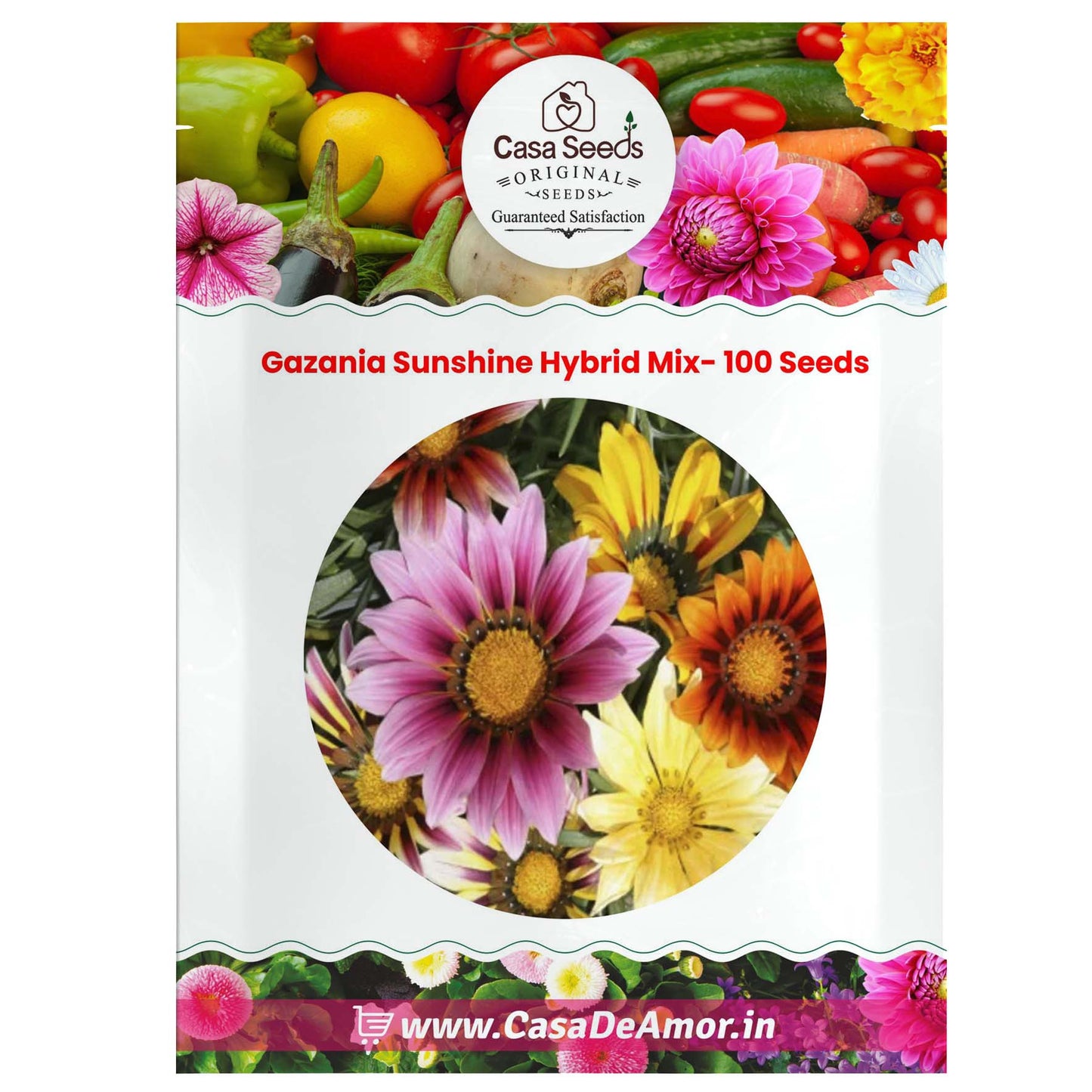 Gazania Sunshine Hybrid Mix- 100 Seeds