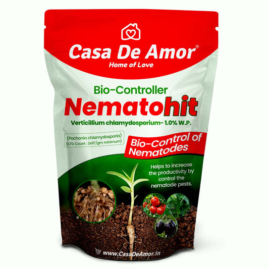 Casa De Amor Nematohit Verticillium chlamydosporium- 1.0% W.P., Nematodes Bio-Controller for Root Knot, Burrowing, Cyst & Lesion Nematodes