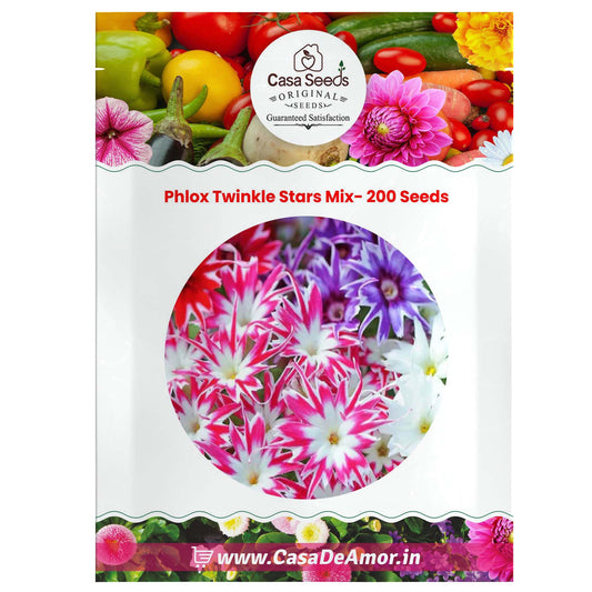 Phlox Twinkle Stars Mix- 200 Seeds