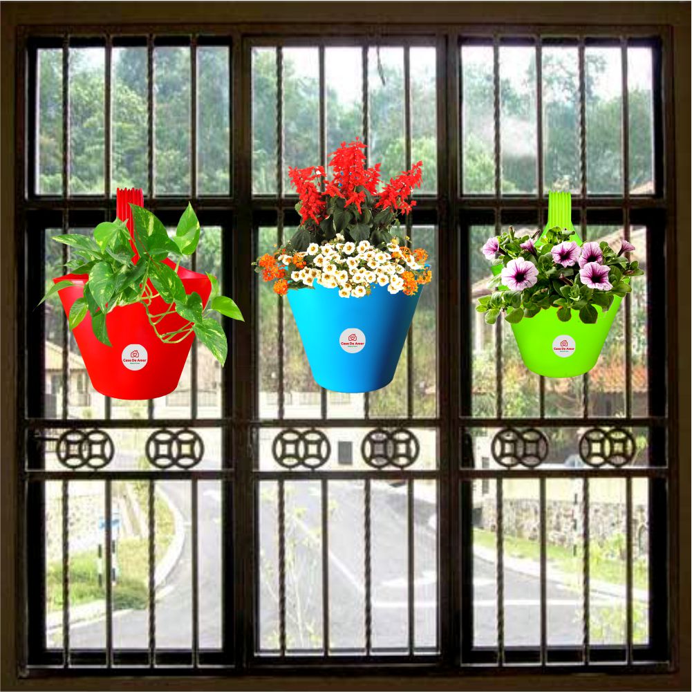 Casa De Amor Decorative Balcony Hook Pot (Set of 3)