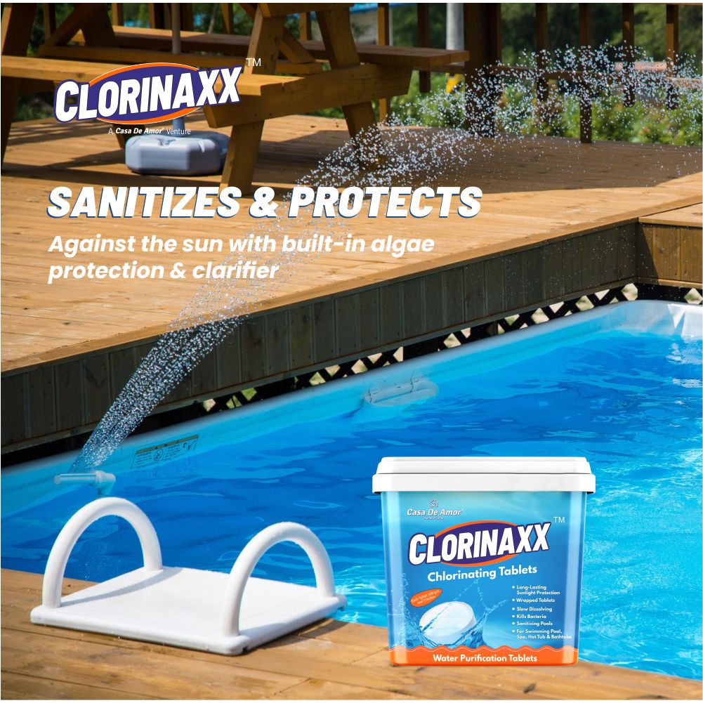 Casa De Amor Clorinaxx Swimming Pool Water Purifier Tablet Chlorine TCCA 90, 200 gm Tablets