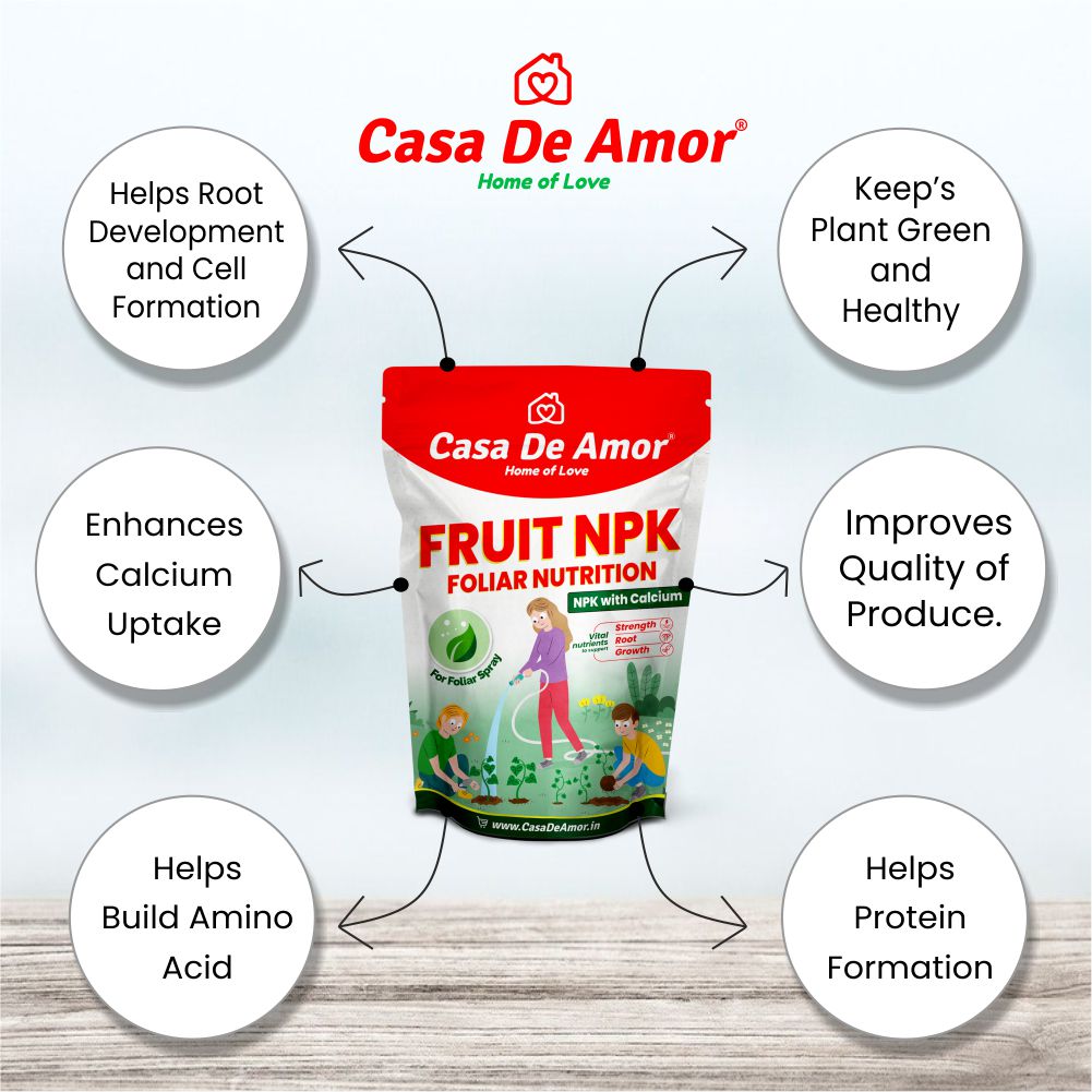 Casa De Amor Fruit NPK 100% Water Soluble Fertilizer for Plants and Gardening (400 gm)