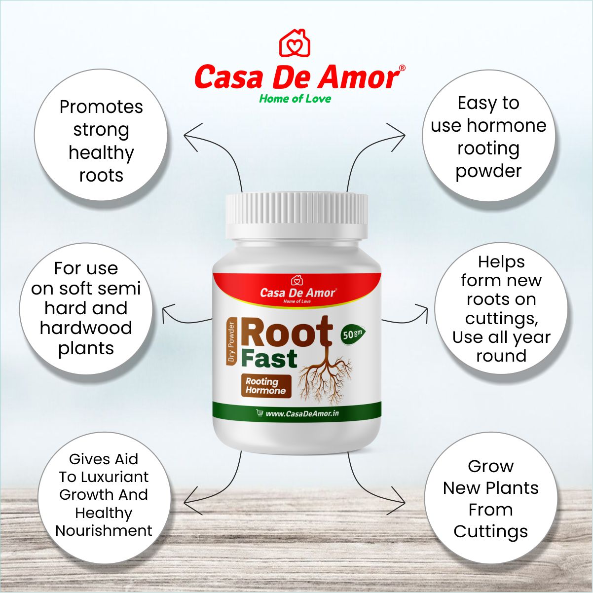 Casa De Amor Root Fast Rooting Hormone, Promotes Rooting, Grow New Plants from Cuttings