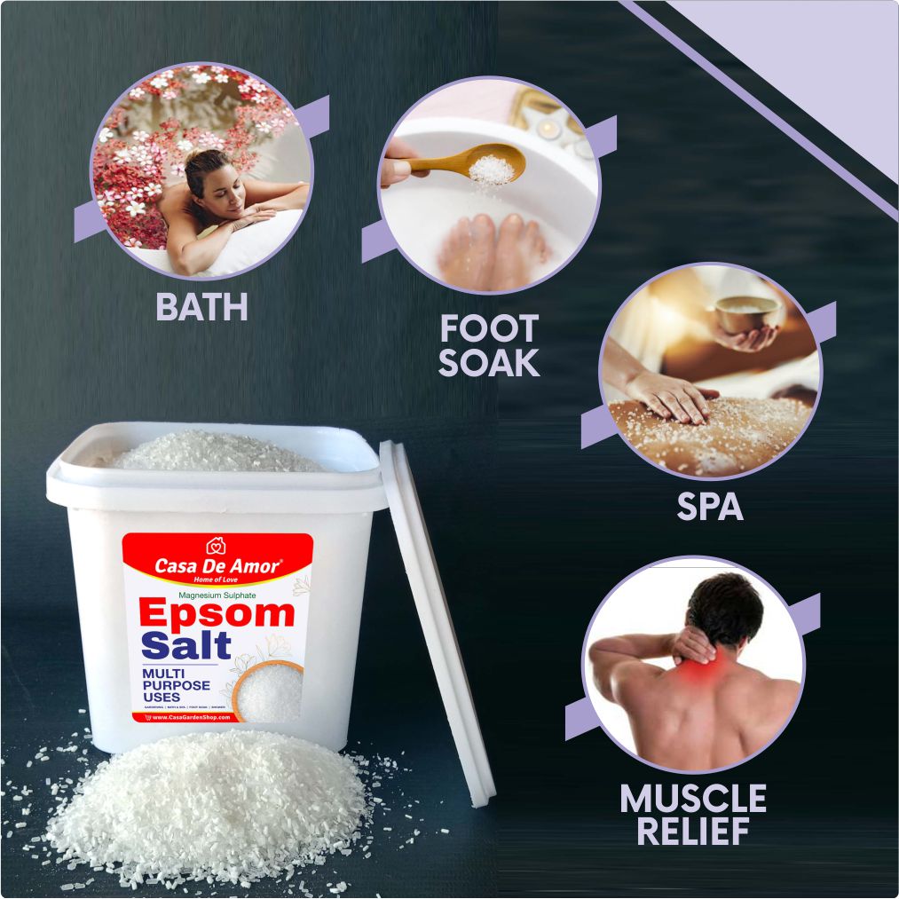 Casa De Amor Essential Epsom Salt for Body to Soak, Soothe, Refresh & Garden