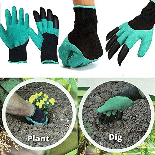 Casa De Amor Mini Gardening Tools Set - Hand Cultivator, Small Trowel, Trans-Planter & Gloves for Home Garden