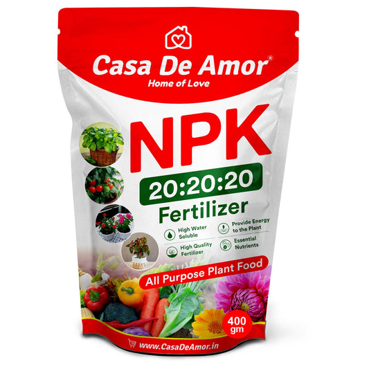 Casa De Amor NPK 20 20 20 Fertilizer for Plants and Gardening Complete Plant Food, Growth Boost and Flowering