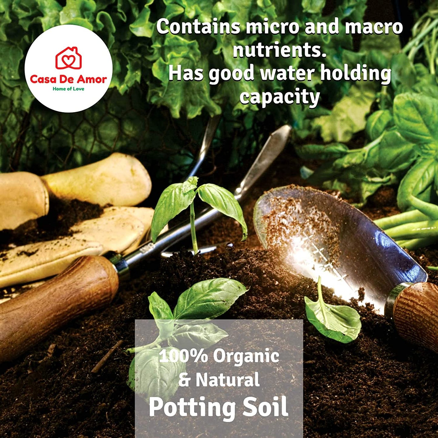 Casa De Amor Organic Potting Soil 7 Kg with Free Planter