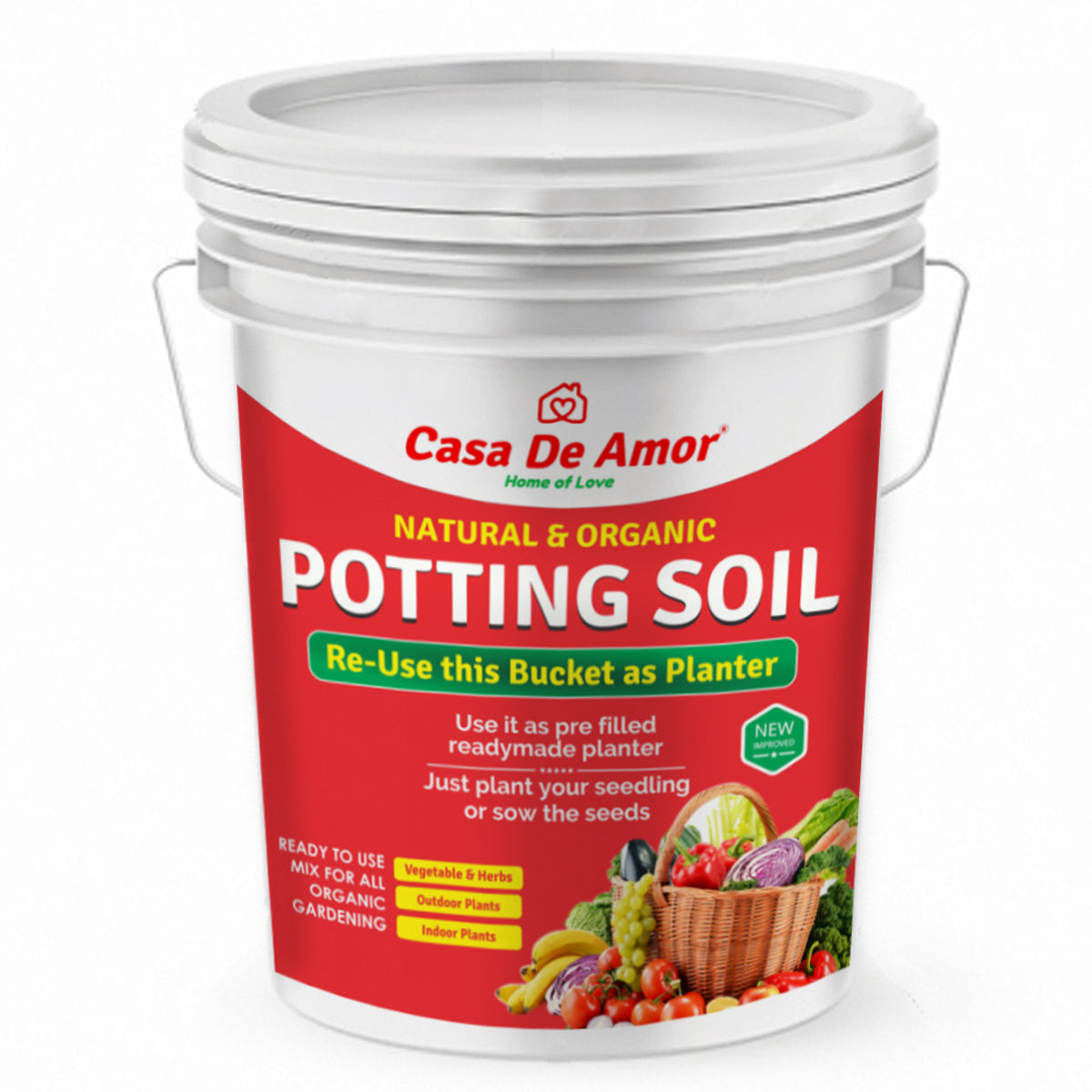 Casa De Amor Organic Potting Soil 7 Kg with Free Planter