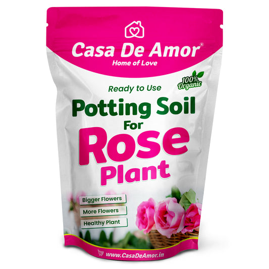 Casa De Amor Rose Potting Soil Mix, Ready to Use for Potting, Repotting and Topup for Rose Plants, 100% Organic