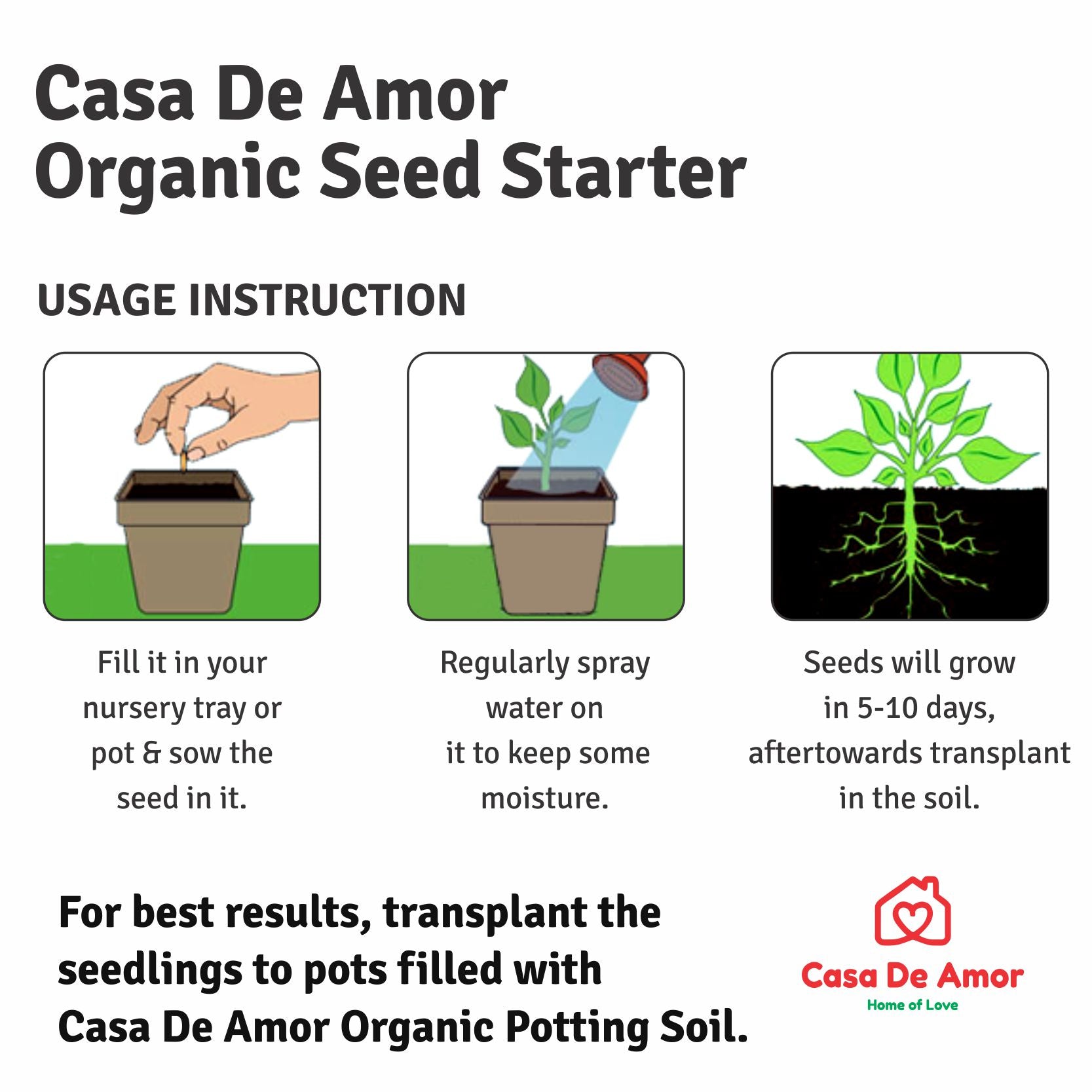 how to use Organic Seed Starter