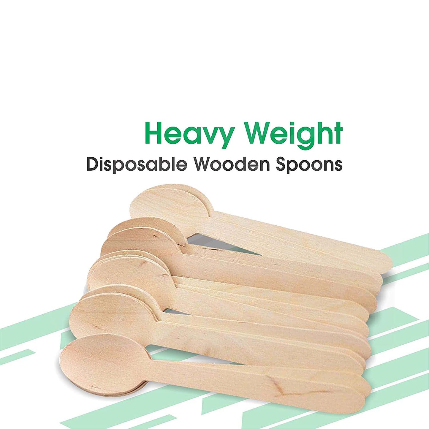 Disposable Wooden Spoons, 140 mm | Spoon for Home Use | Eco-Friendly | Disposable Spoon (Pack of 100)