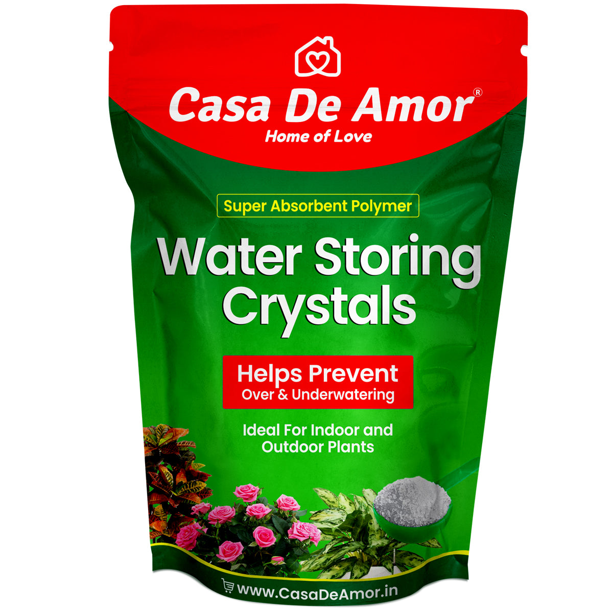 Casa De Amor Water Retaining Super Absorbent Polymer for Soil Mixing and Hydroponics Gardening