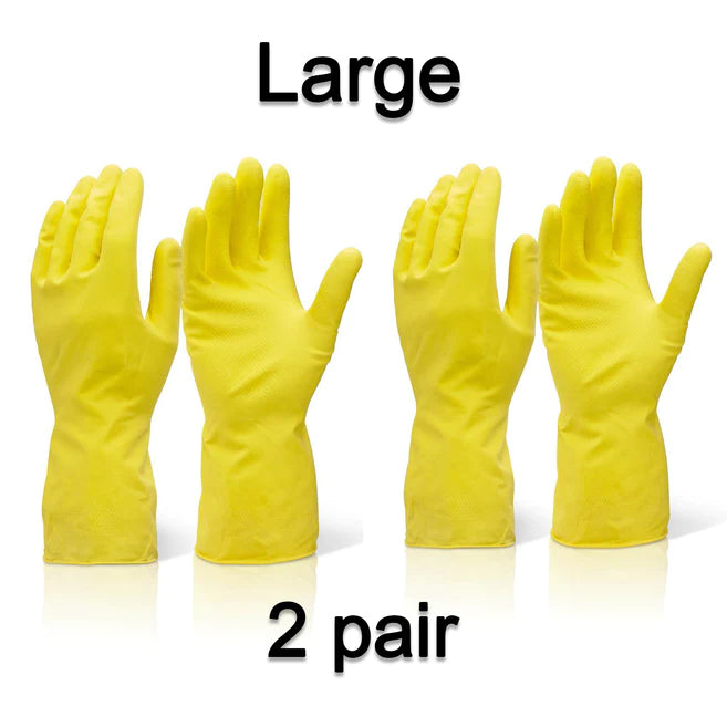 Casa De Amor Reusable and Washable Dish washing / Kitchen / Industrial / Gardening Rubber Latex Hand Cleaning Gloves For Men Women 12 Inches Long